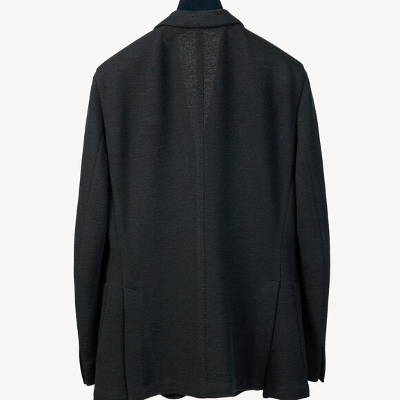 Boglioli Black Virgin Wool Knit K-Jacket Blazer - Picture 2 of 12
